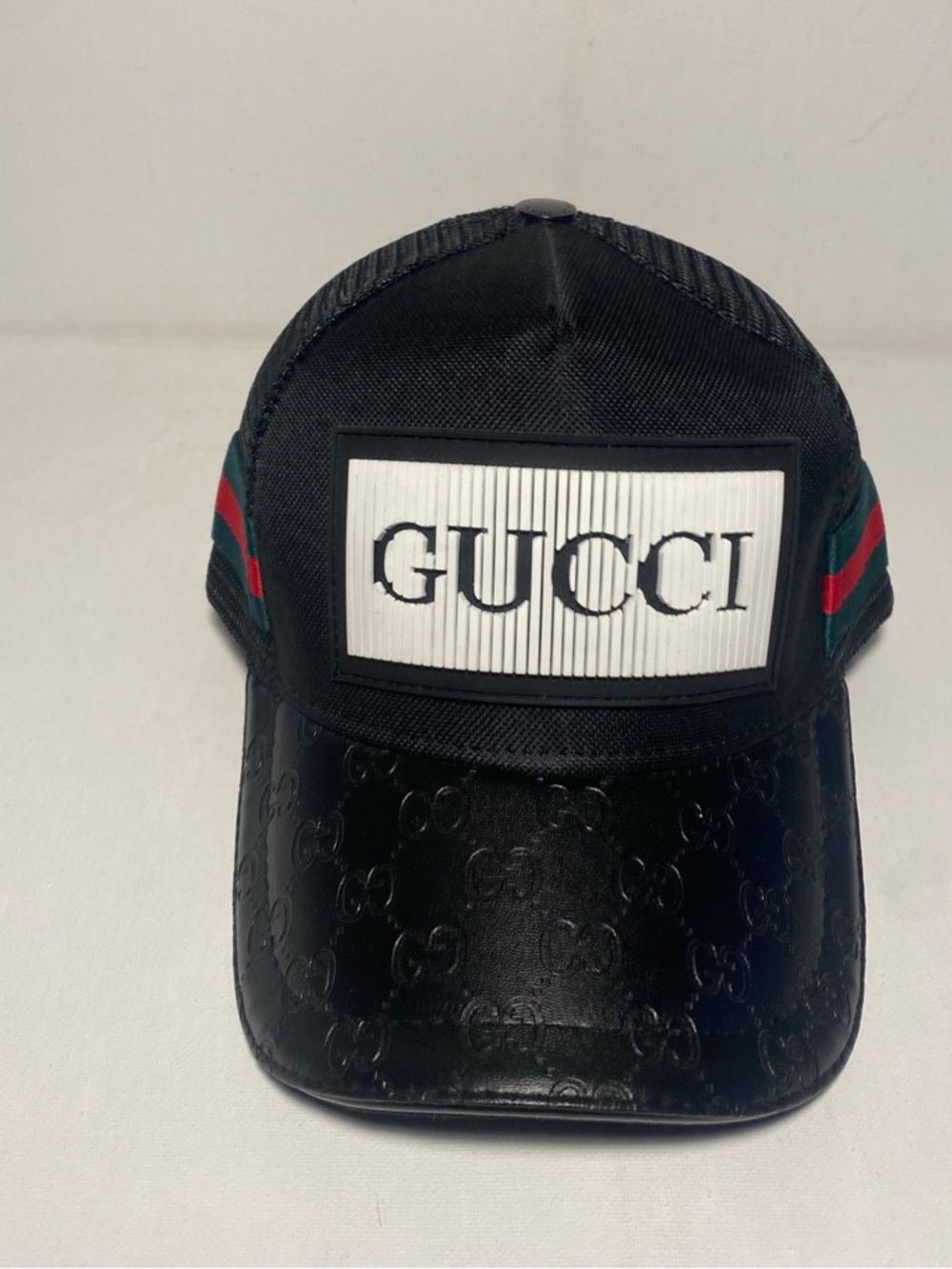 GUCCI Black Trucker SnapBack Hat O/S - Picture 1 of 11